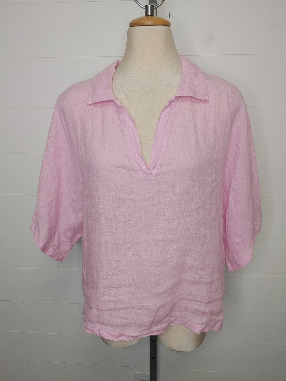 Stark X 100% Linen Pink Top Size L